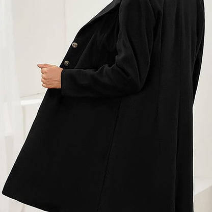 Long-Sleeved Wool Coat